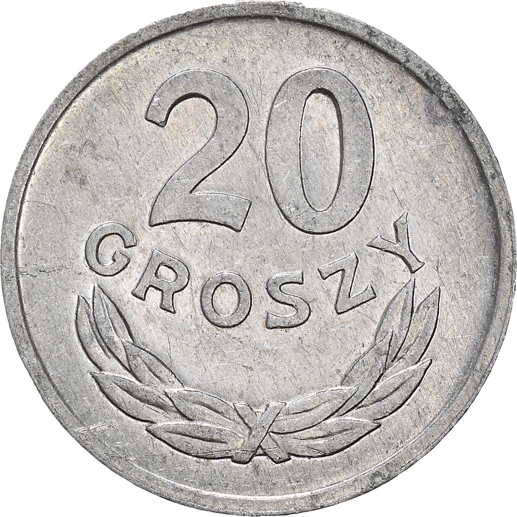 Moneta, Polonia, 20 Groszy, 1976