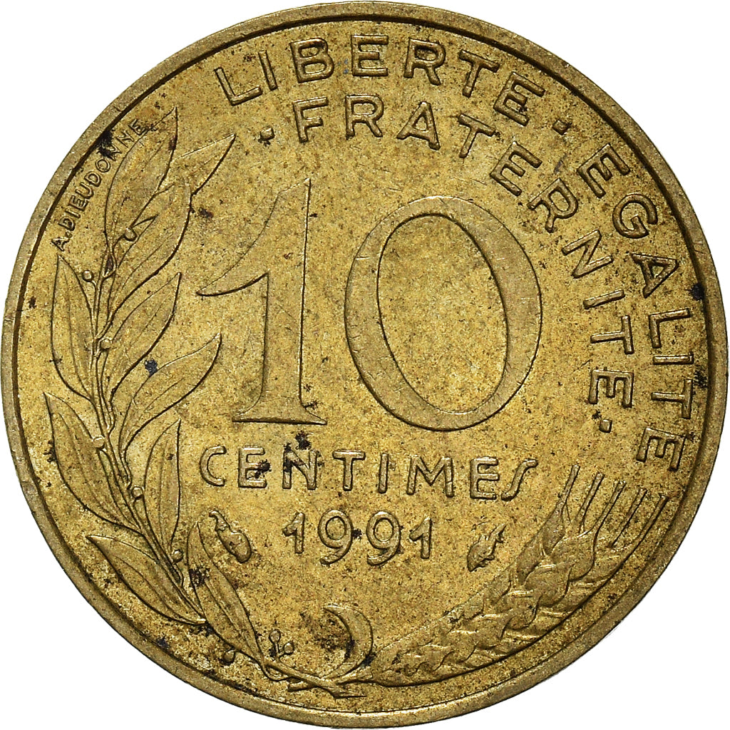 Munten, Frankrijk, 10 Centimes, 1991