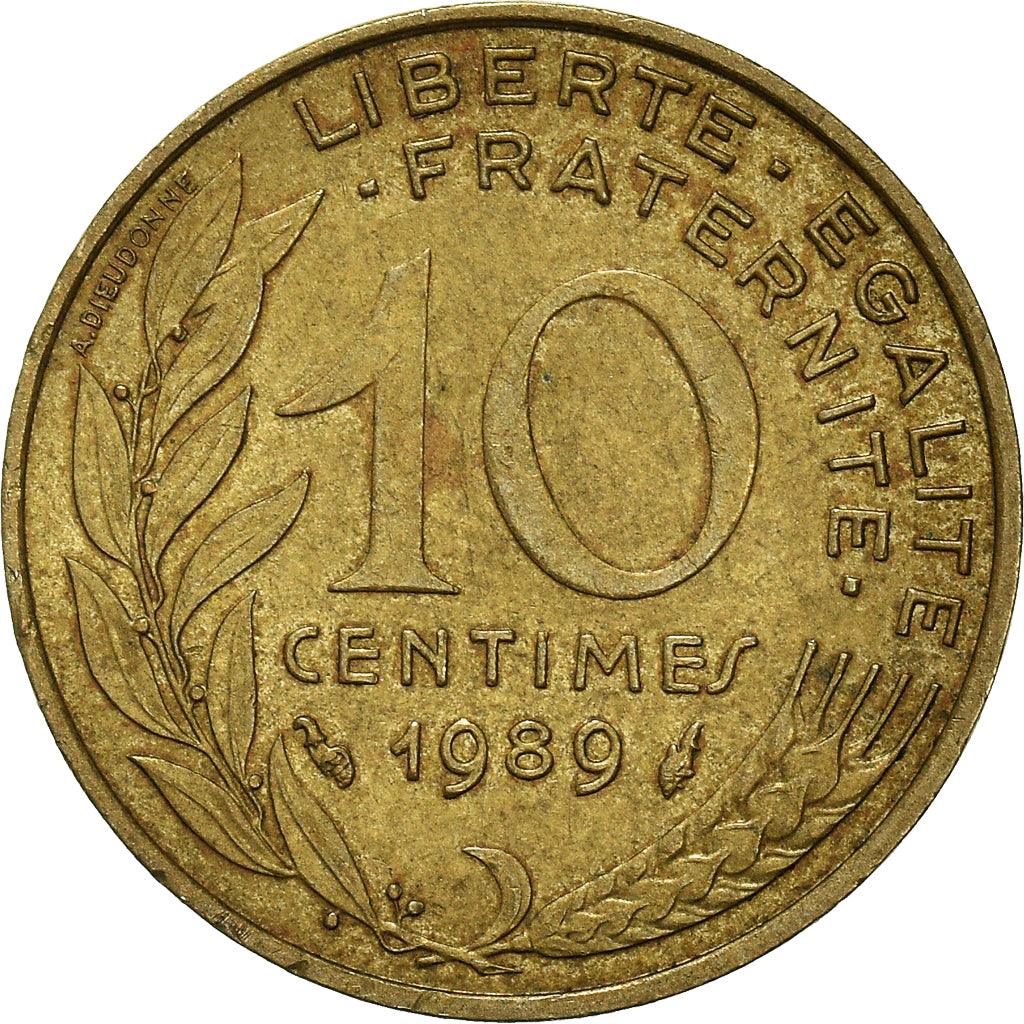 Coin, France, 10 Centimes, 1989