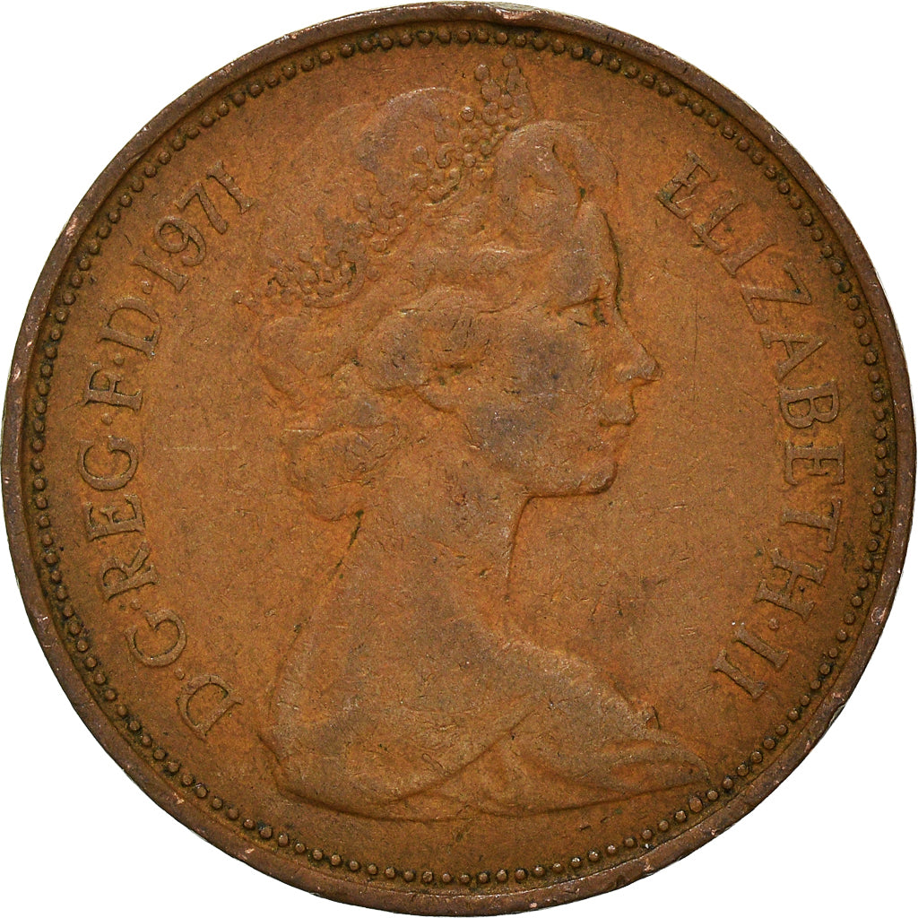 Moneda, Gran Bretaña, 2 New Pence, 1971