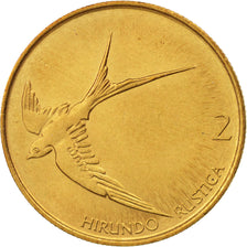 Slovenia, 2 Tolarja, 1992, AU(55-58), Nickel-brass, KM:5