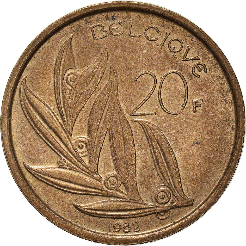 Münze, Belgien, 20 Francs, 20 Frank, 1982