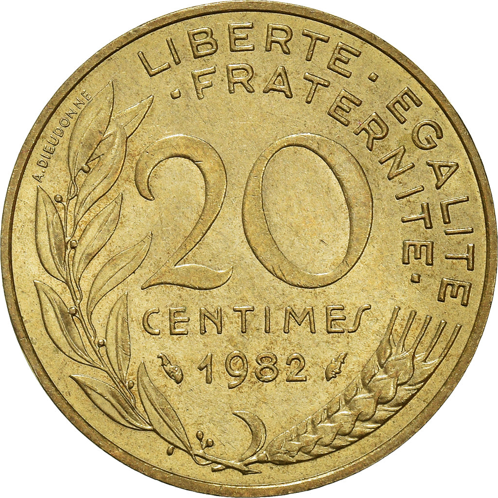 Münze, Frankreich, 20 Centimes, 1982