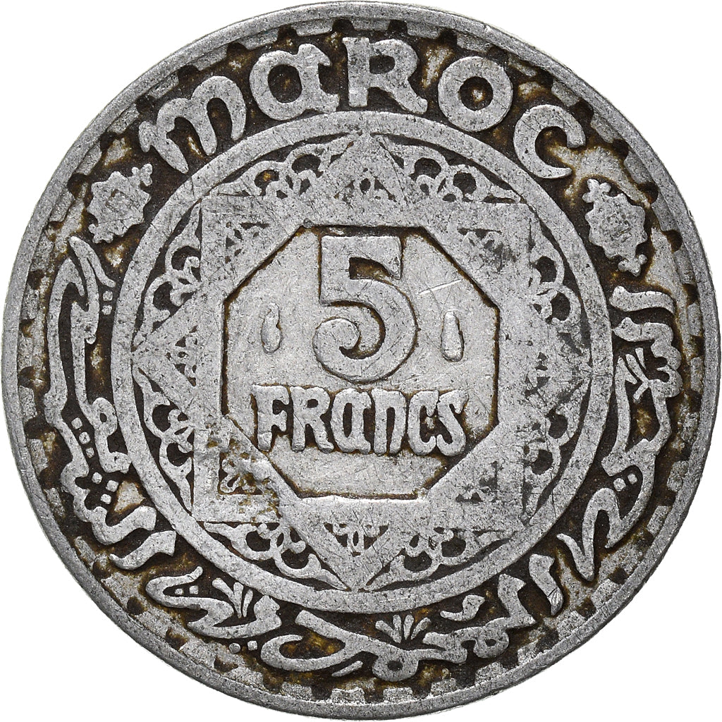 Moneta, Marocco, 5 Francs, Undated