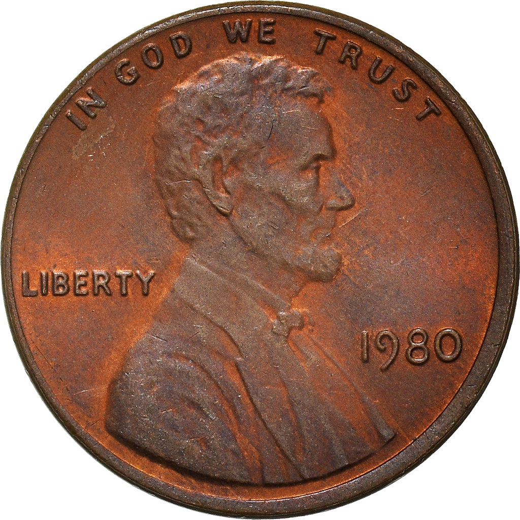 Moneta, Stati Uniti, Cent, 1980