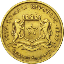 Somalia, 5 Centesimi, 1967, EF(40-45), Brass, KM:6