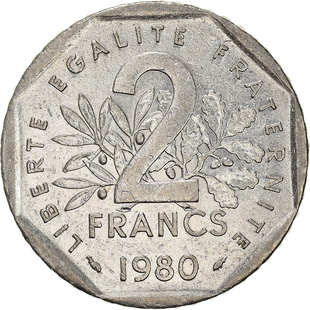 Coin, France, 2 Francs, 1980