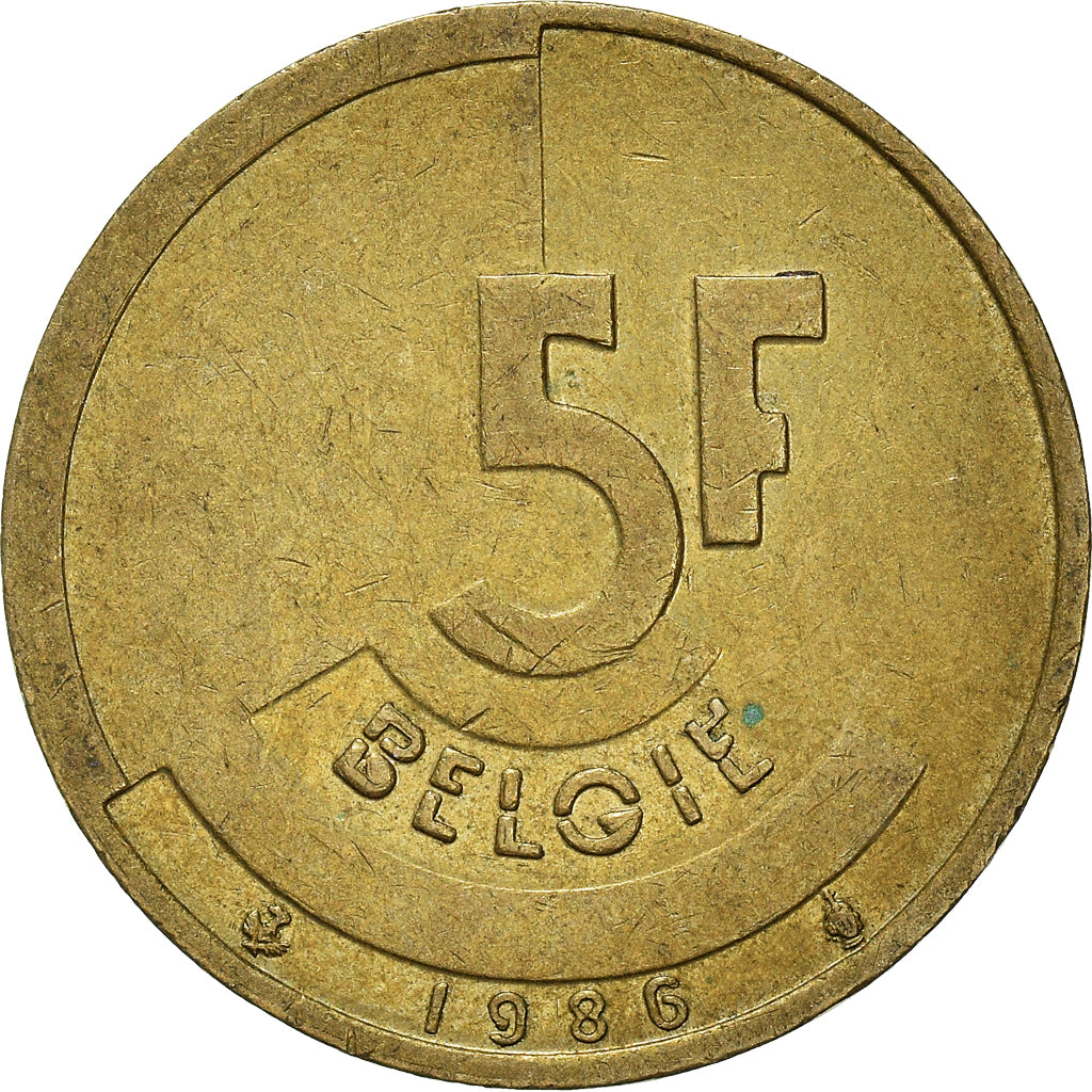 Münze, Belgien, 5 Francs, 5 Frank, 1986
