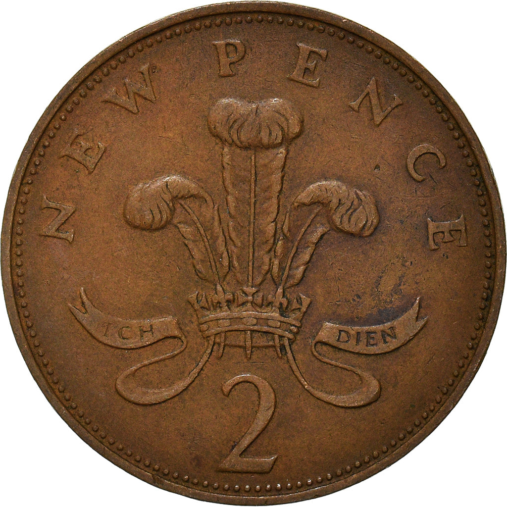Münze, Großbritannien, 2 New Pence, 1971