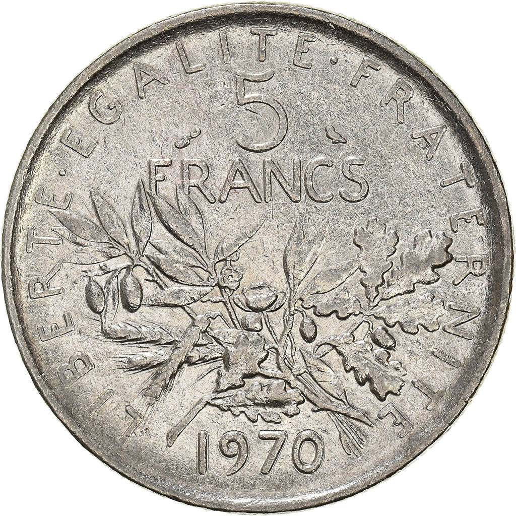 Moeda, França, 5 Francs, 1970