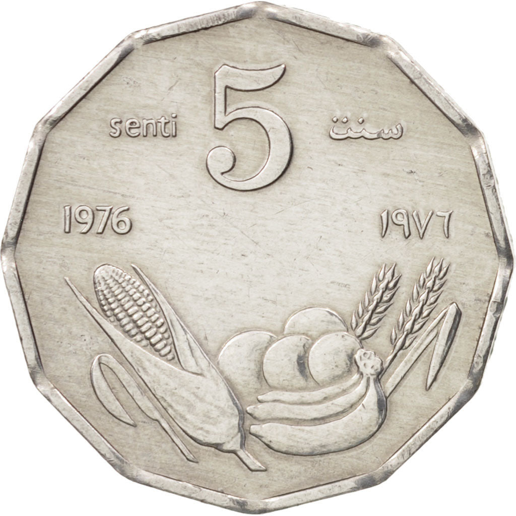 Coin, Somalia, 5 Senti, 1976, AU(50-53), Aluminum, KM:24