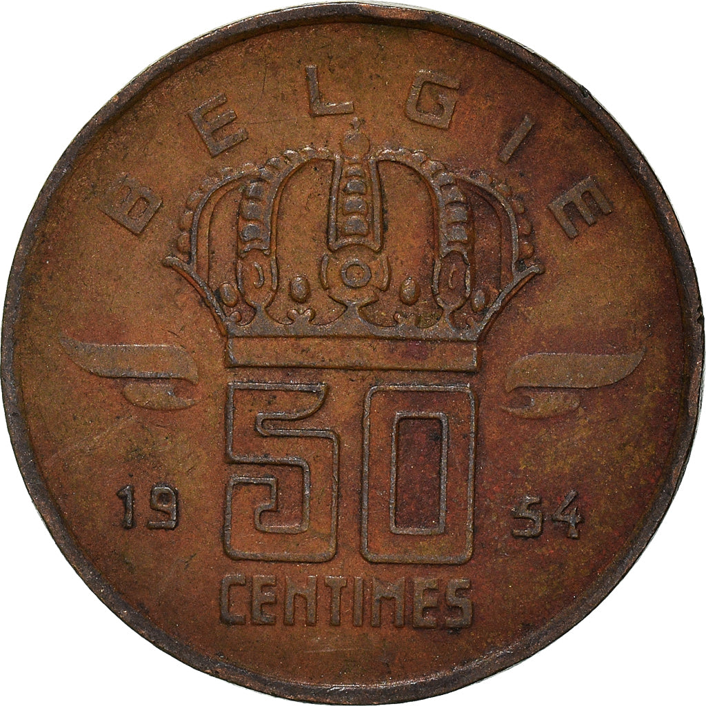 Moneta, Belgio, 50 Centimes, 1954
