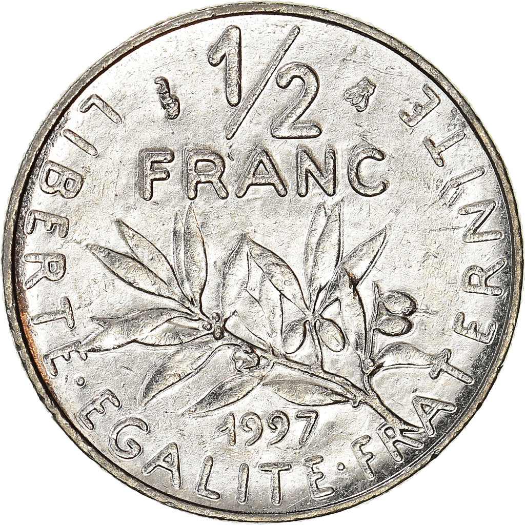 Münze, Frankreich, 1/2 Franc, 1997