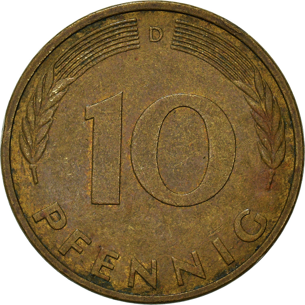 Moneda, ALEMANIA - REPÚBLICA FEDERAL, 10 Pfennig, 1985