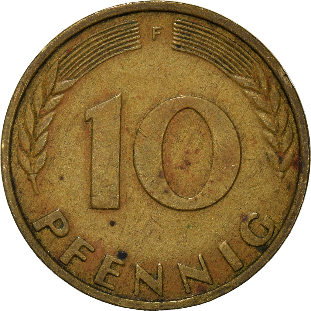 Moneda, ALEMANIA - REPÚBLICA FEDERAL, 10 Pfennig, 1950