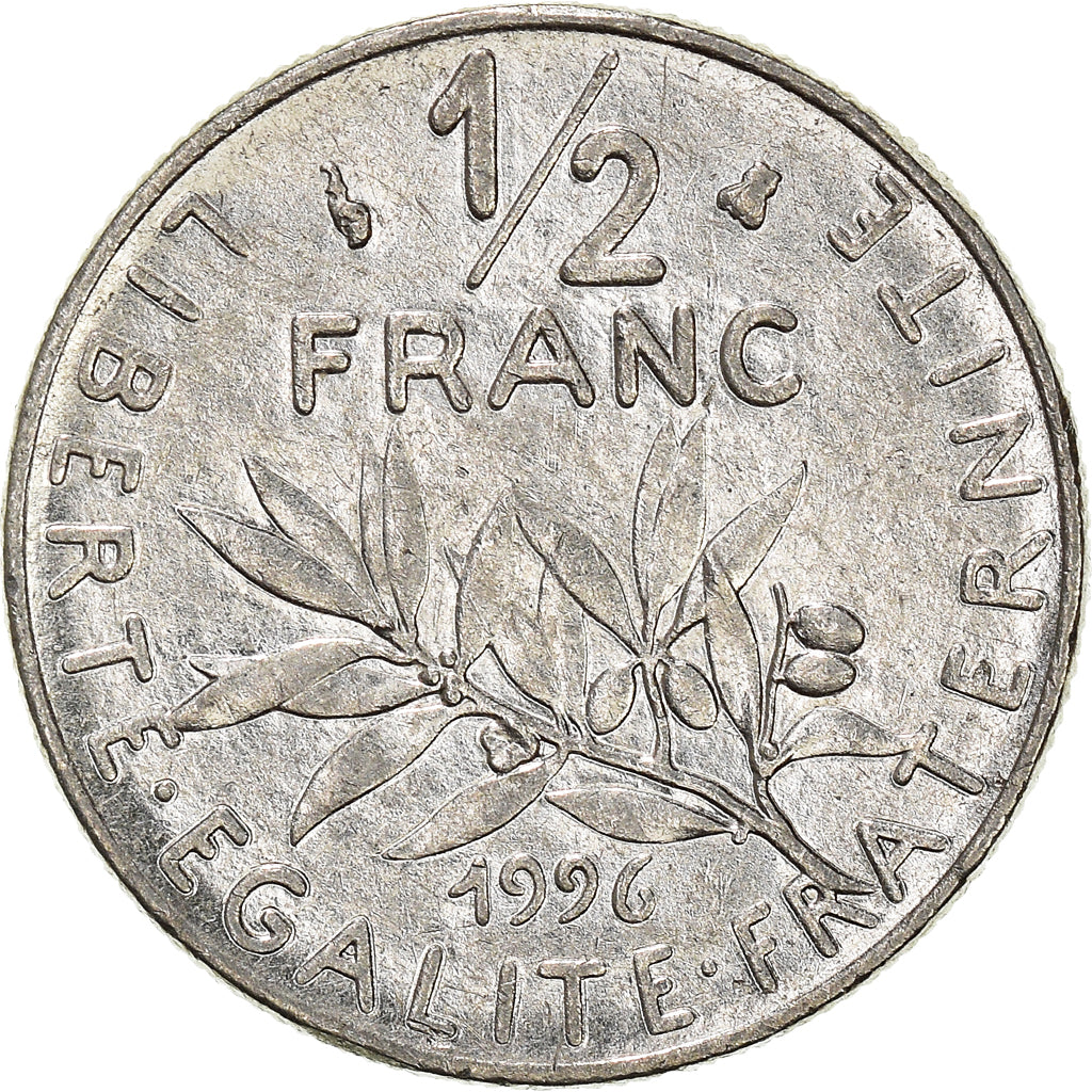 Münze, Frankreich, 1/2 Franc, 1996