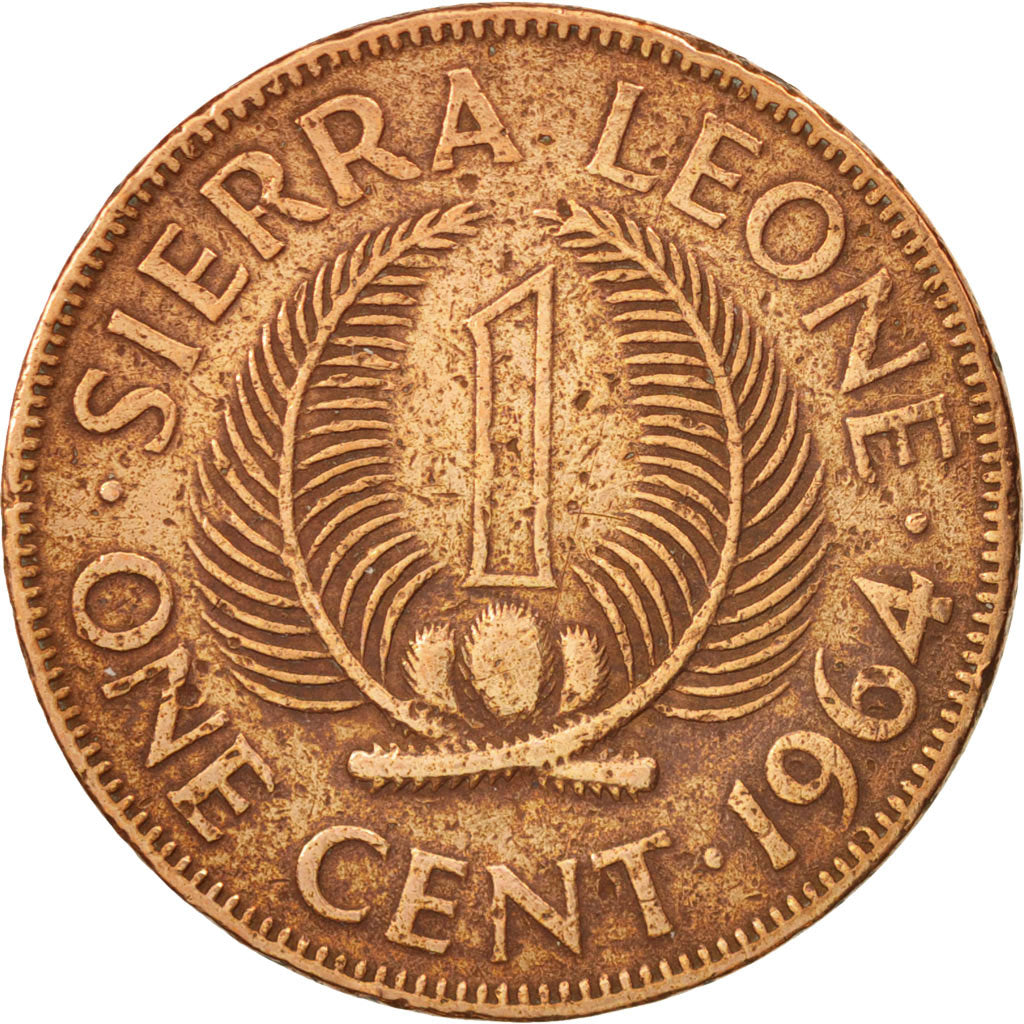 Sierra Leone, Cent, 1964, British Royal Mint, F(12-15), Bronze, KM:17