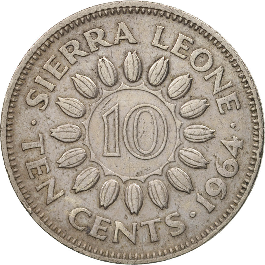 Coin, Sierra Leone, 10 Cents, 1964, British Royal Mint, EF(40-45)