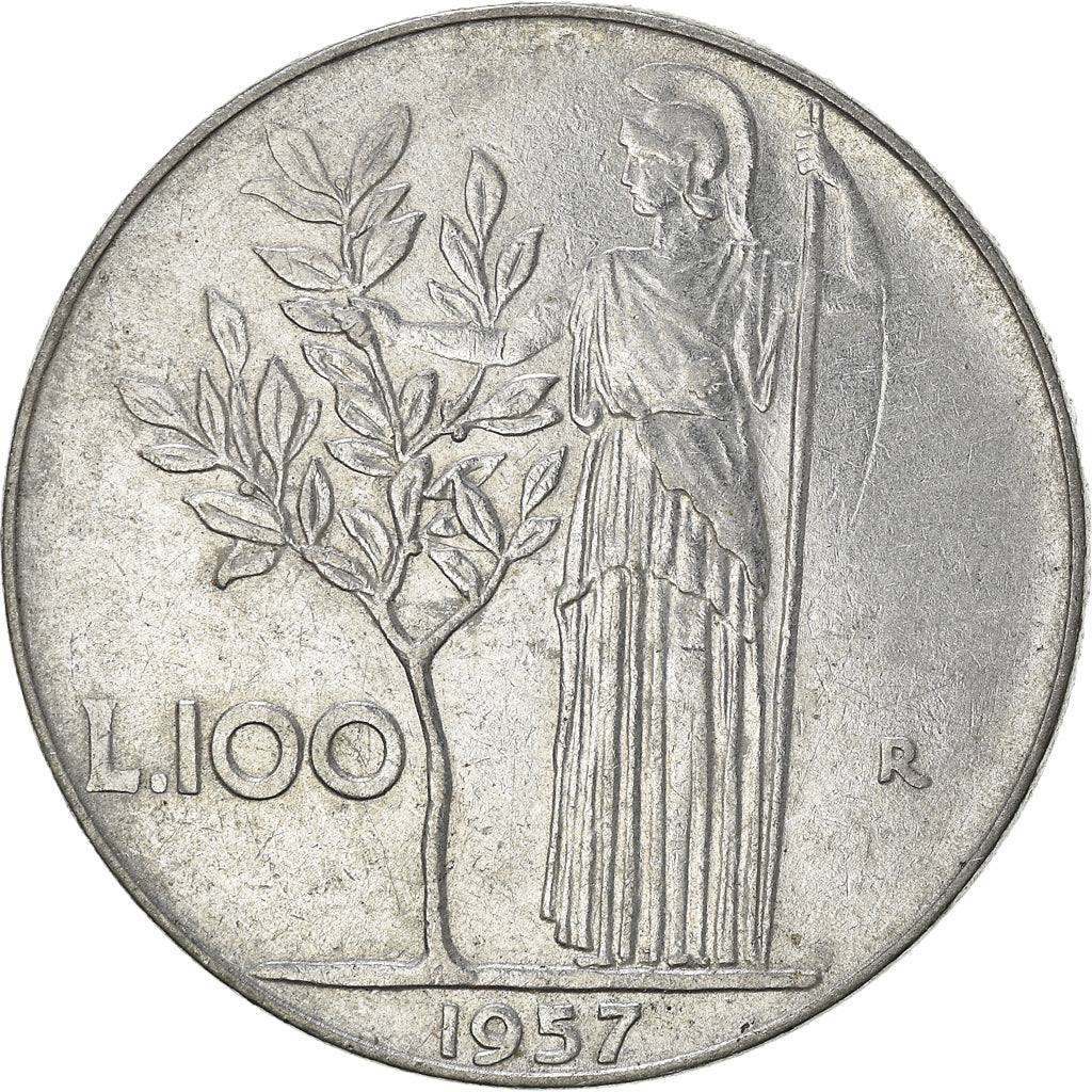 Moneta, Italia, 100 Lire, 1957