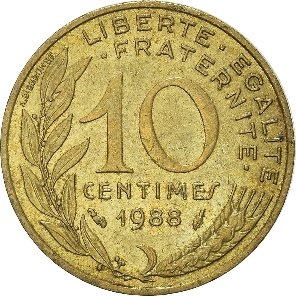 Münze, Frankreich, 10 Centimes, 1988