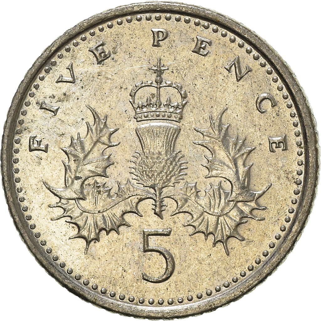 Moneda, Gran Bretaña, 5 Pence, 2001