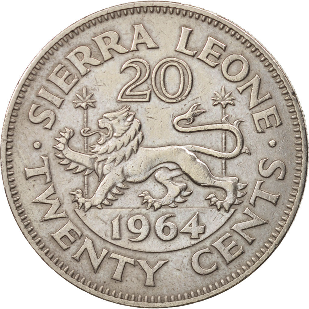Coin, Sierra Leone, 20 Cents, 1964, British Royal Mint, EF(40-45)