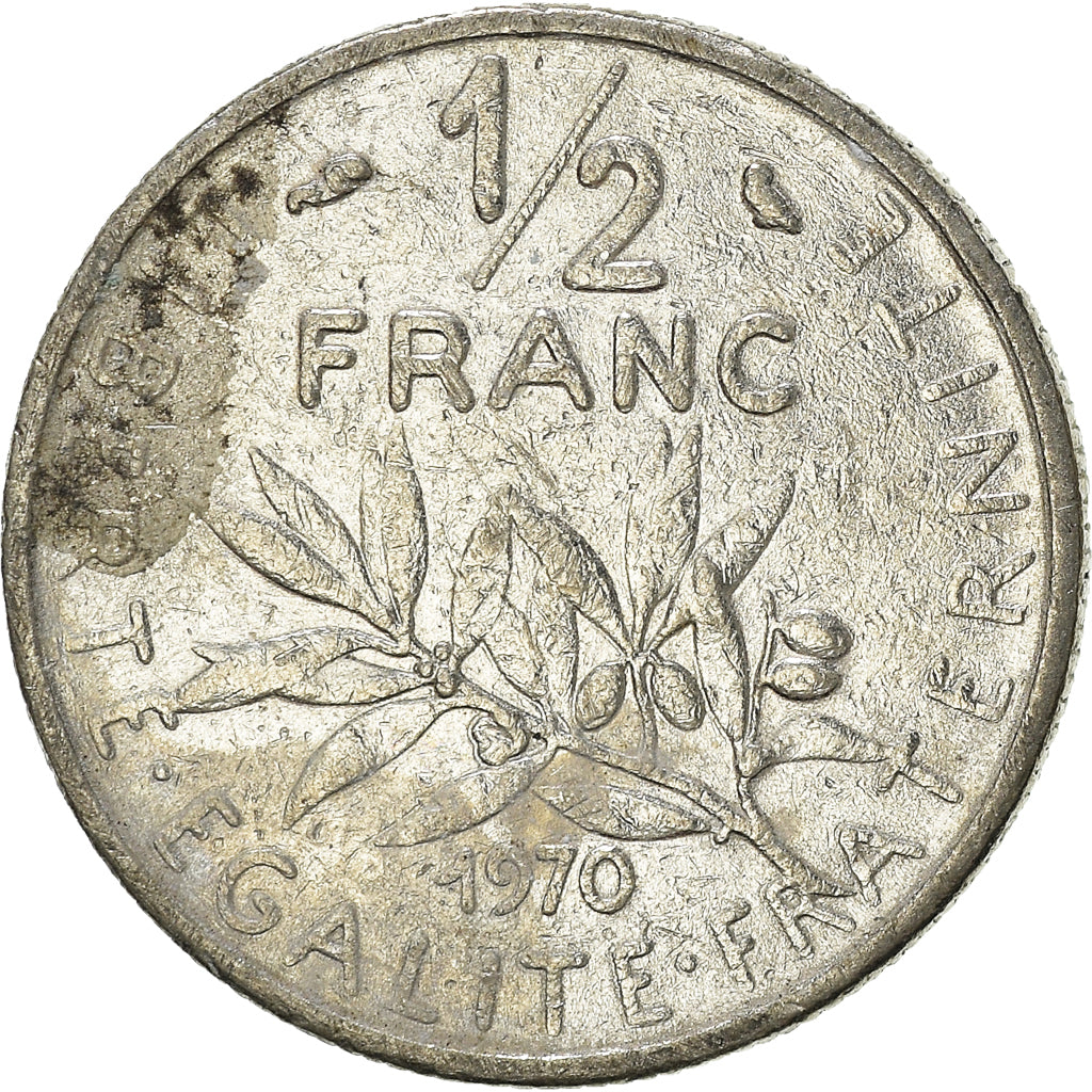 Münze, Frankreich, 1/2 Franc, 1970