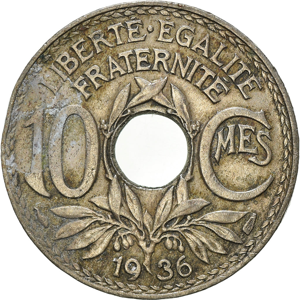 Münze, Frankreich, 10 Centimes, 1936