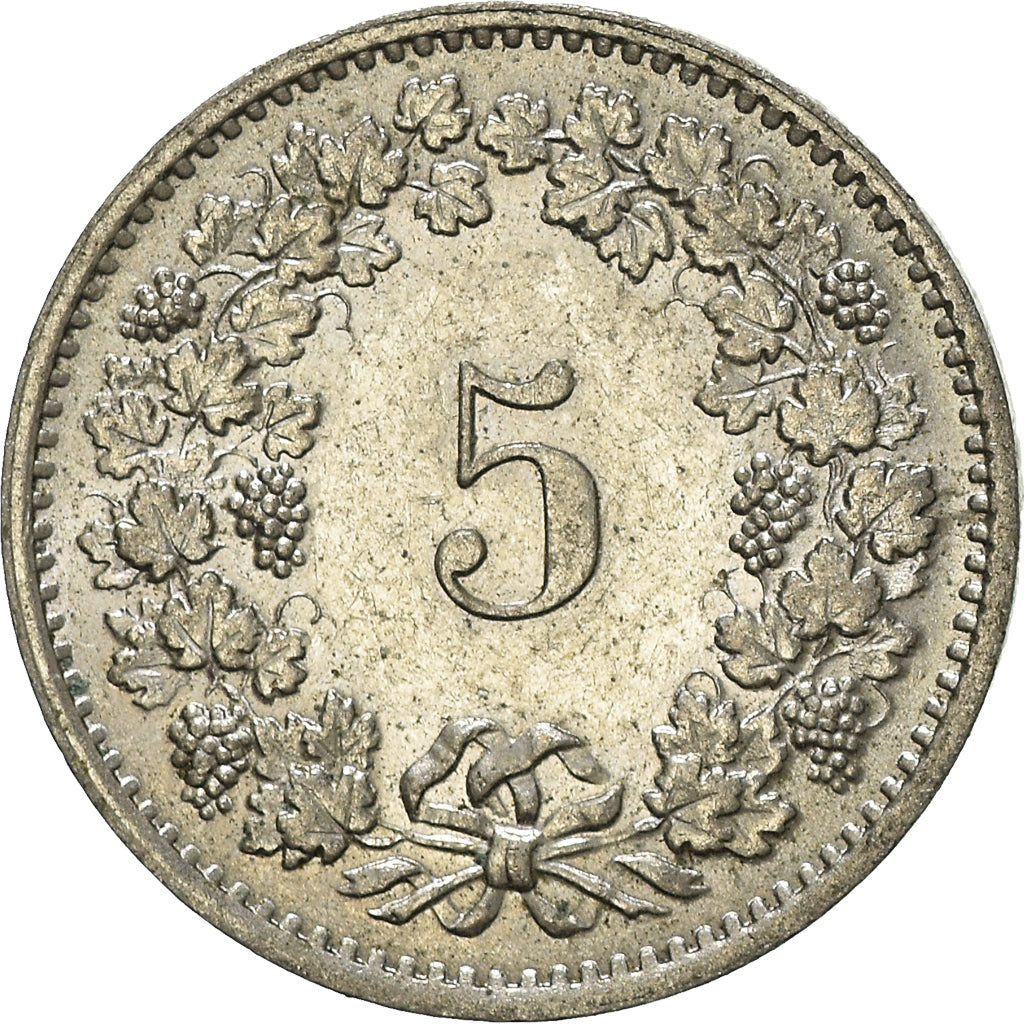 Moneta, Svizzera, 5 Rappen, 1971