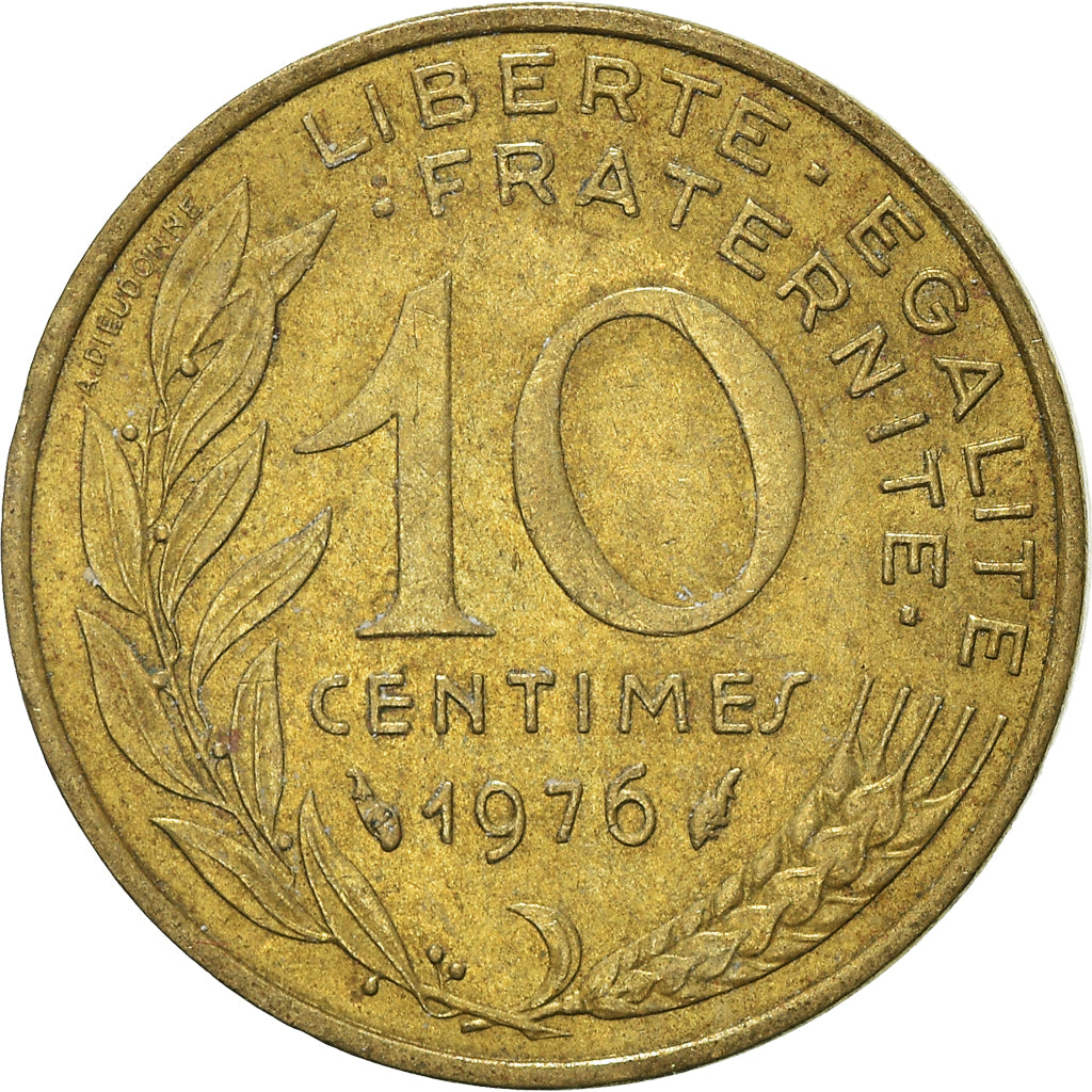 Münze, Frankreich, 10 Centimes, 1976