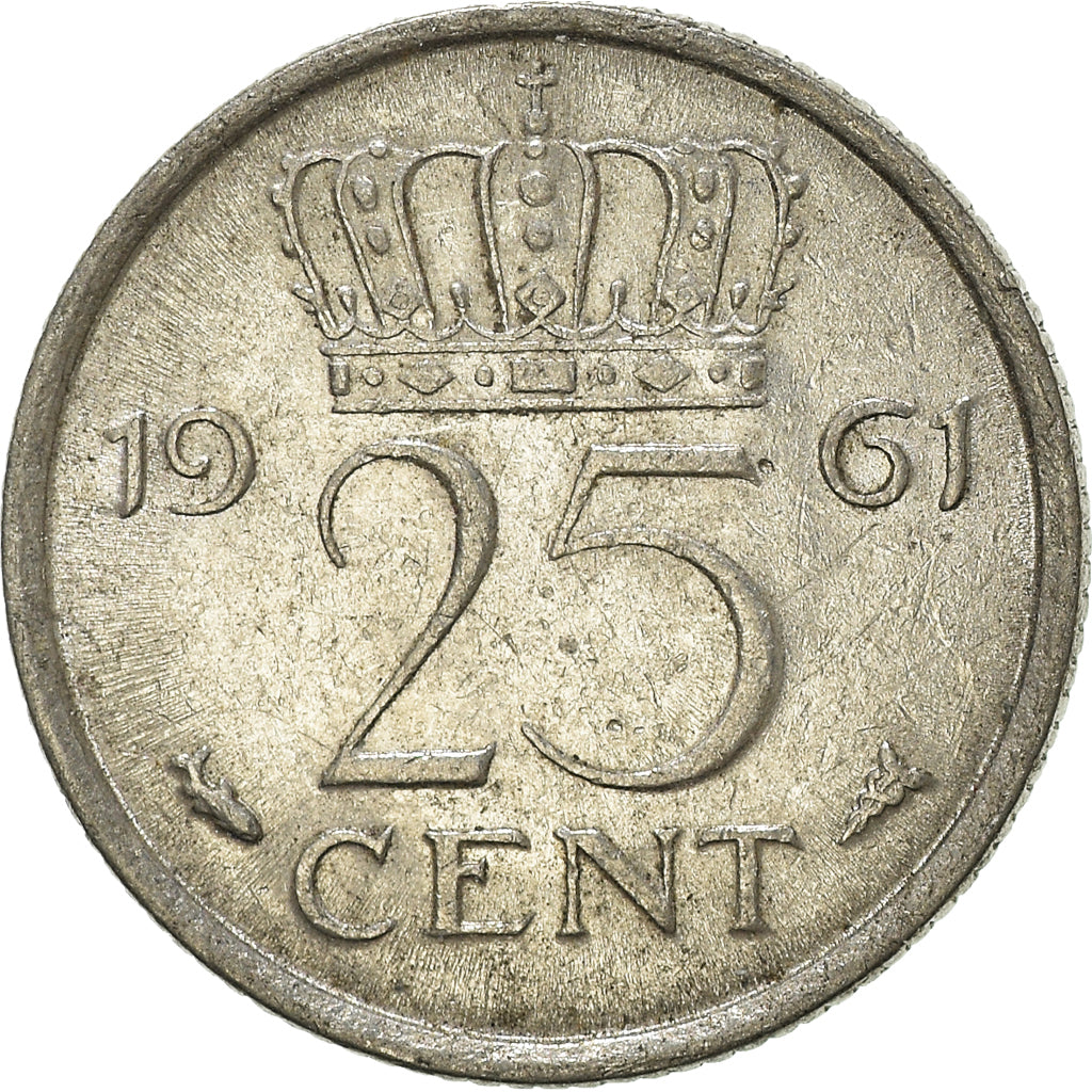 Moneta, Holandia, 25 Cents, 1961