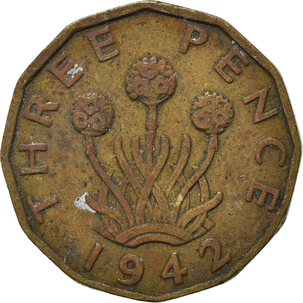 Monnaie, Grande-Bretagne, 3 Pence, 1942