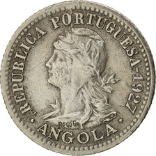 Angola, 5 Centavos, 1 Macuta, 1927, BB, Nichel-bronzo, KM:66