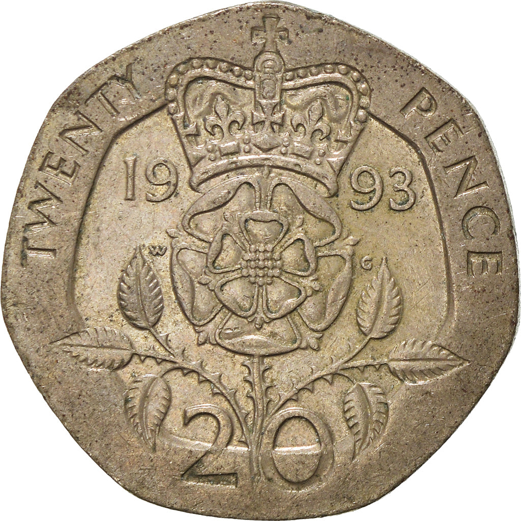 Coin, Great Britain, 20 Pence, 1993