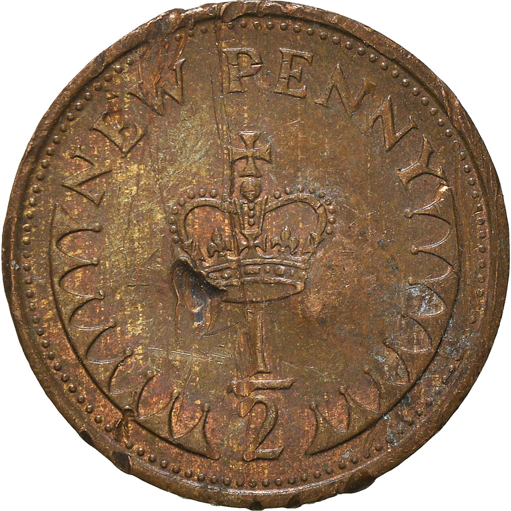 Münze, Großbritannien, 1/2 New Penny, 1979