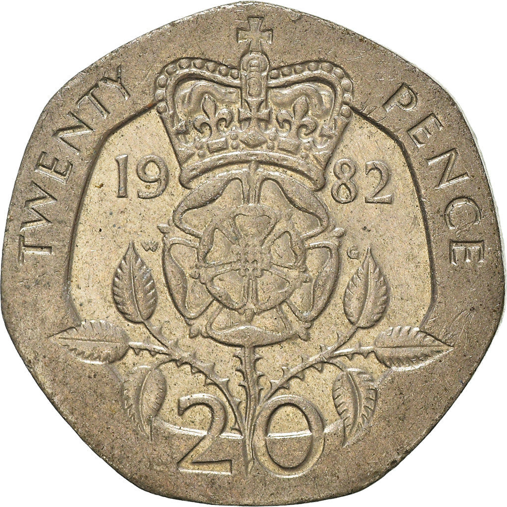 Coin, Great Britain, 20 Pence, 1982