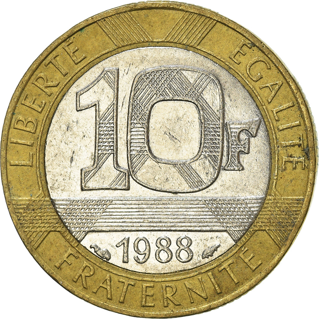 Moneda, Francia, 10 Francs, 1988