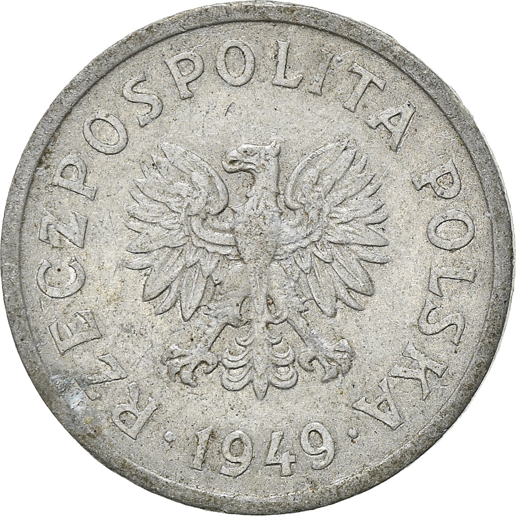 Moneta, Polonia, 10 Groszy, 1949