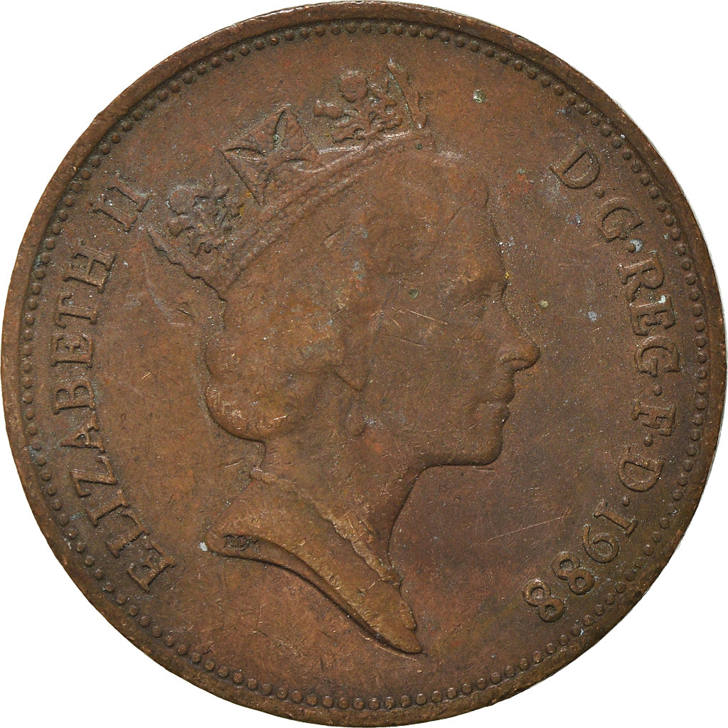 Münze, Großbritannien, 2 Pence, 1988