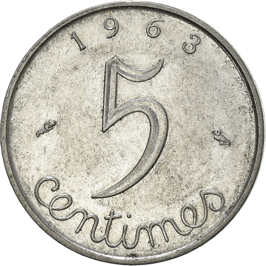 Moneta, Francia, 5 Centimes, 1963