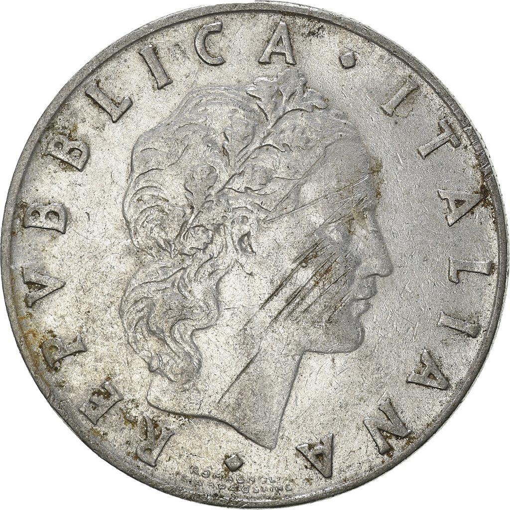 Münze, Italien, 50 Lire, 1955