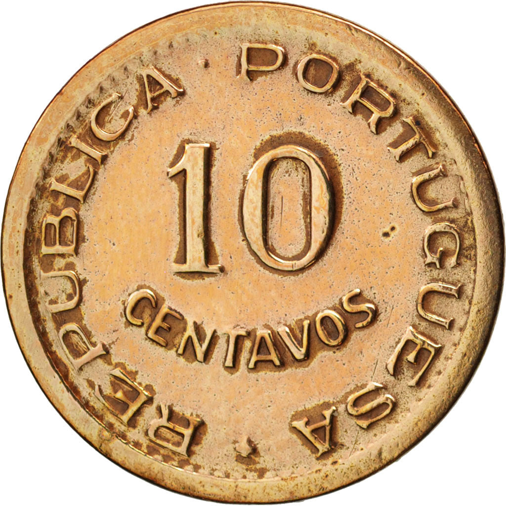 Angola, 10 Centavos, 1948, AU(55-58), Bronze, KM:70