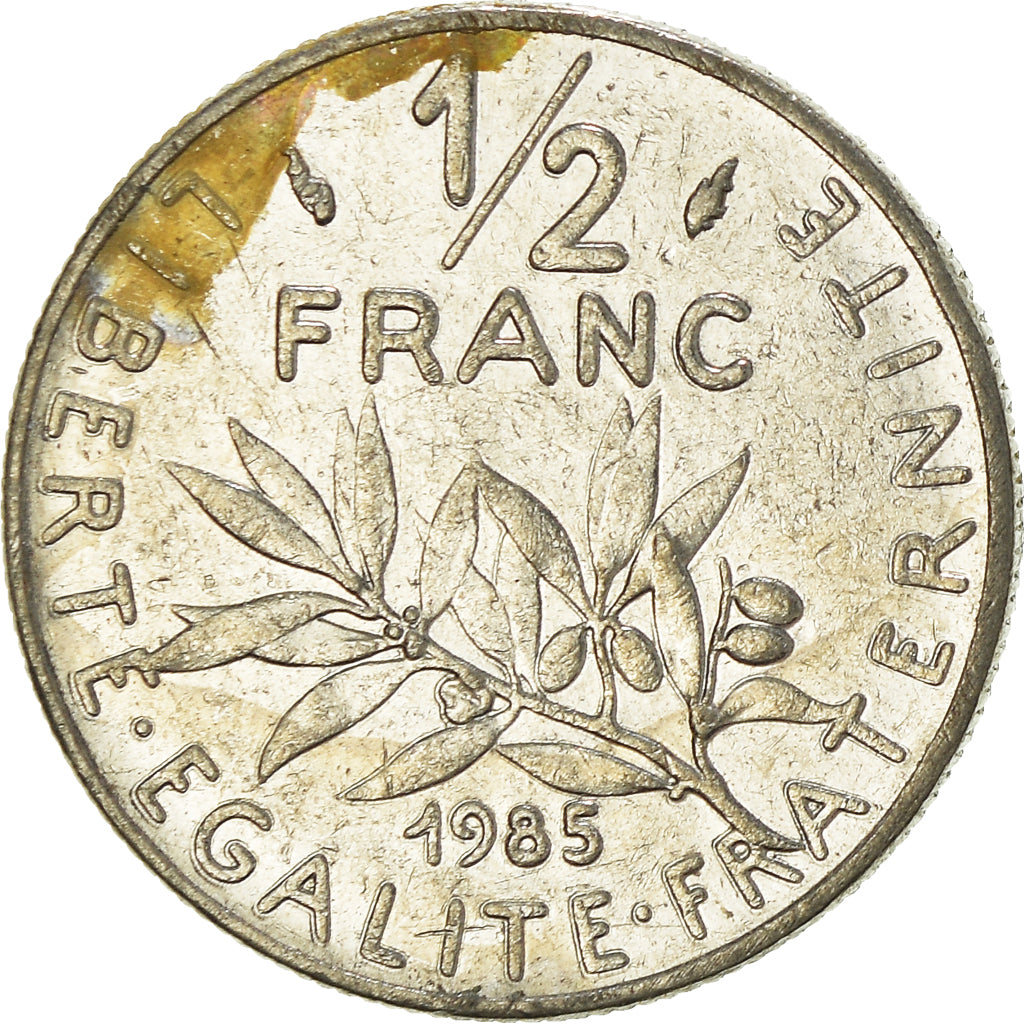 Moneda, Francia, 1/2 Franc, 1985