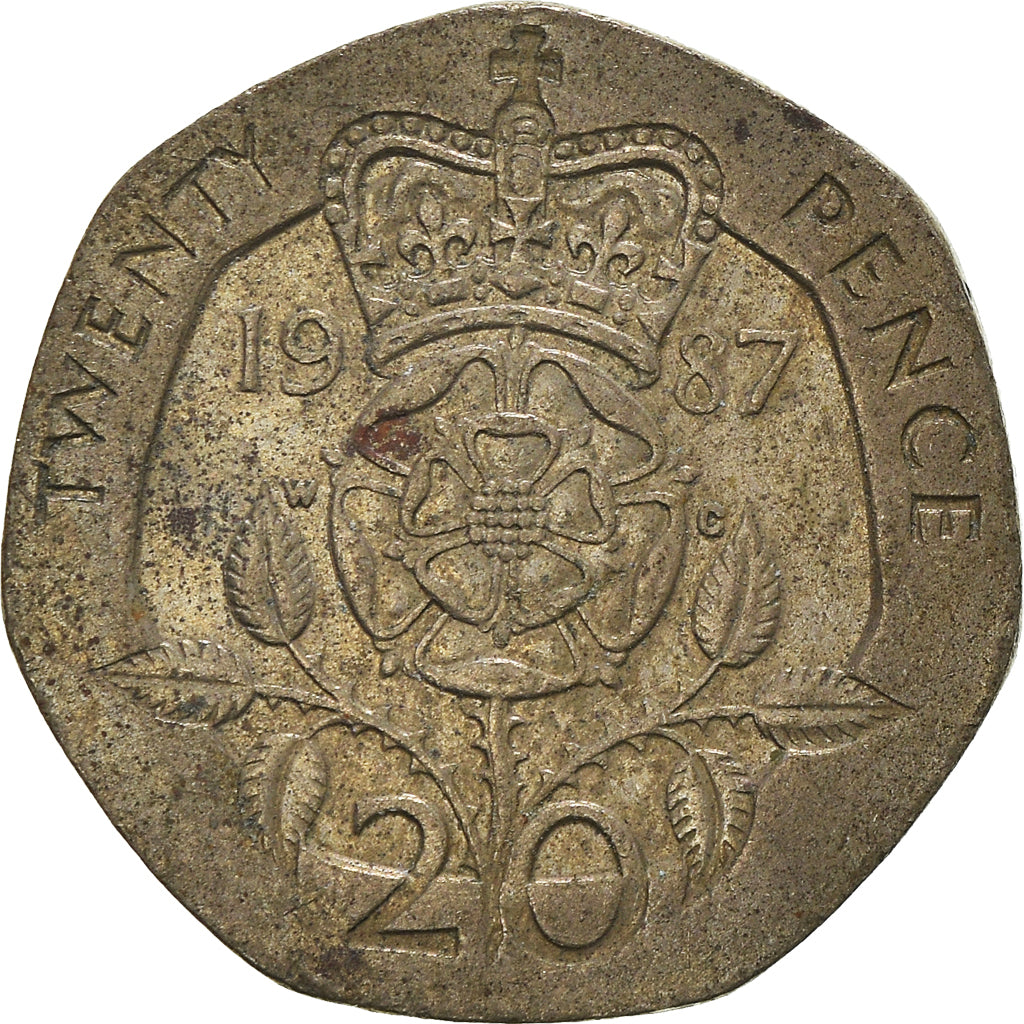 Münze, Großbritannien, 20 Pence, 1987