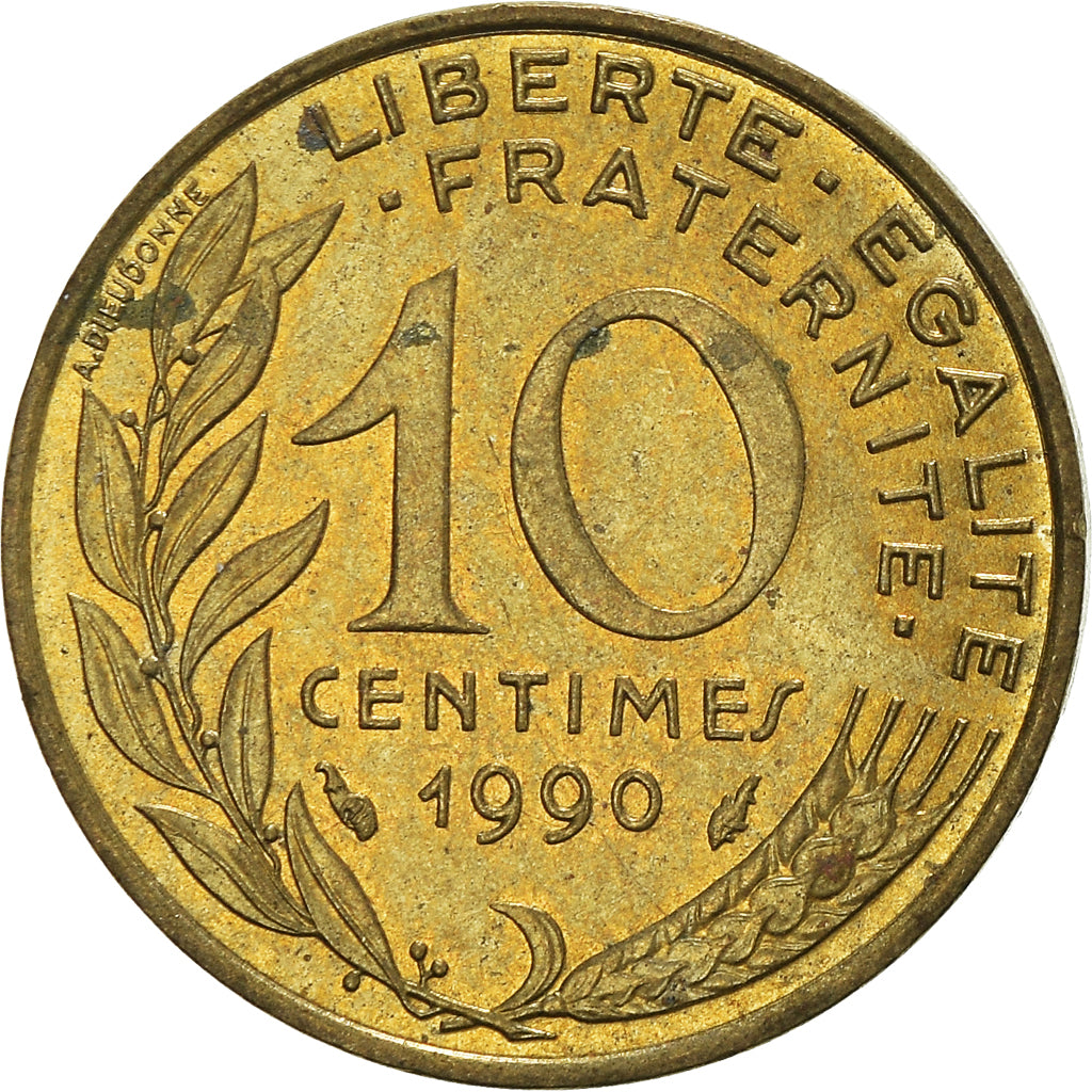 Münze, Frankreich, 10 Centimes, 1990