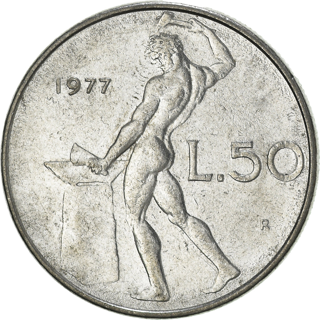 Moneta, Włochy, 50 Lire, 1977
