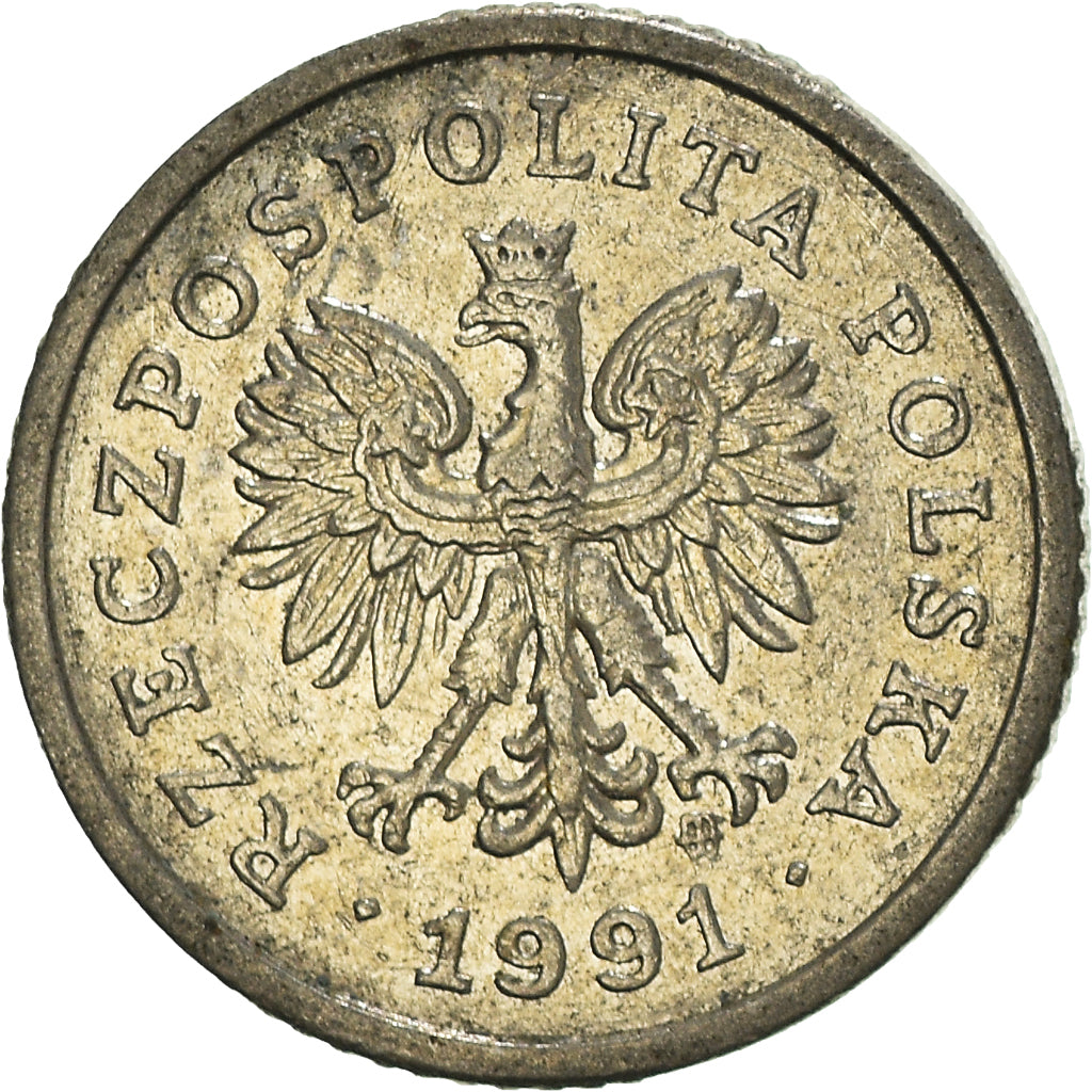 Moneta, Polonia, 10 Groszy, 1991