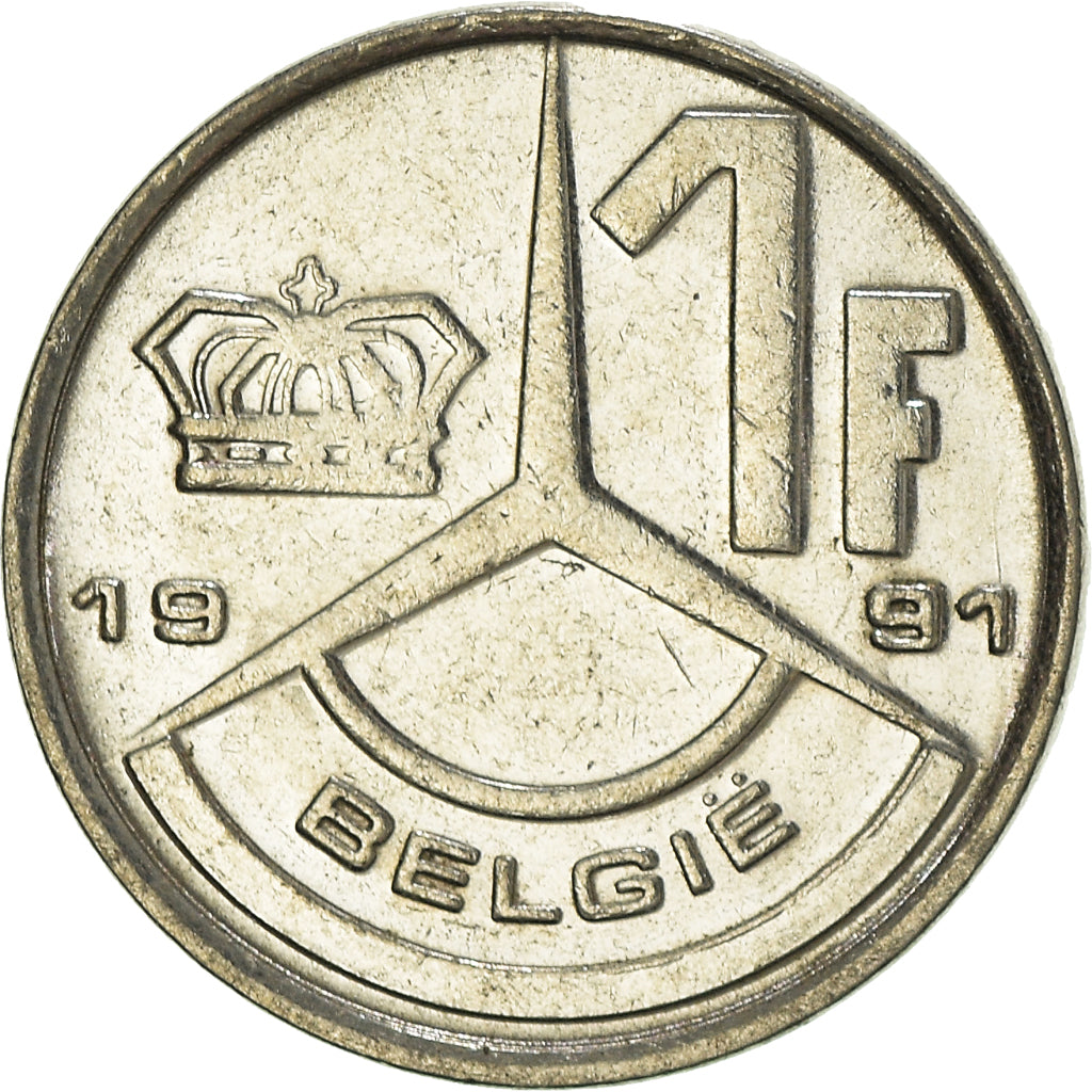 Moeda, Bélgica, Franc, 1991