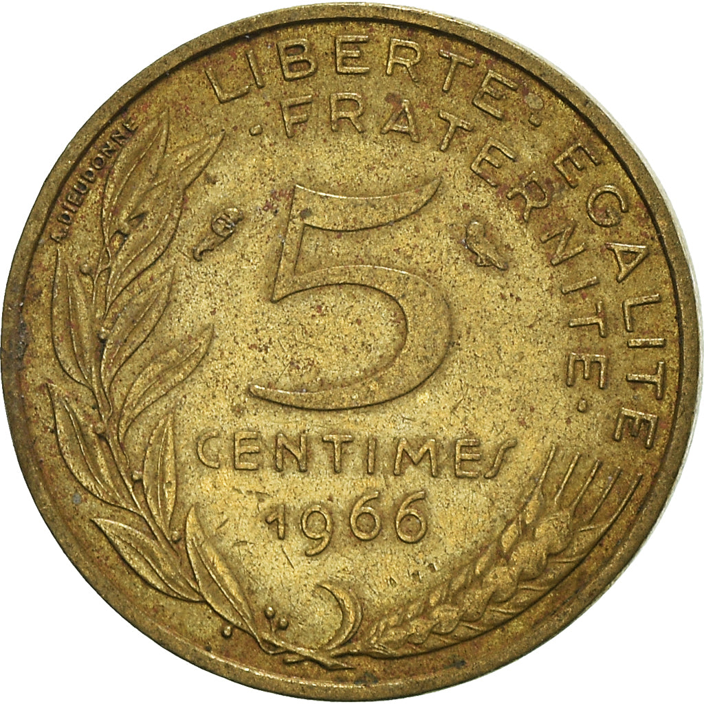 Moneta, Francia, 5 Centimes, 1966