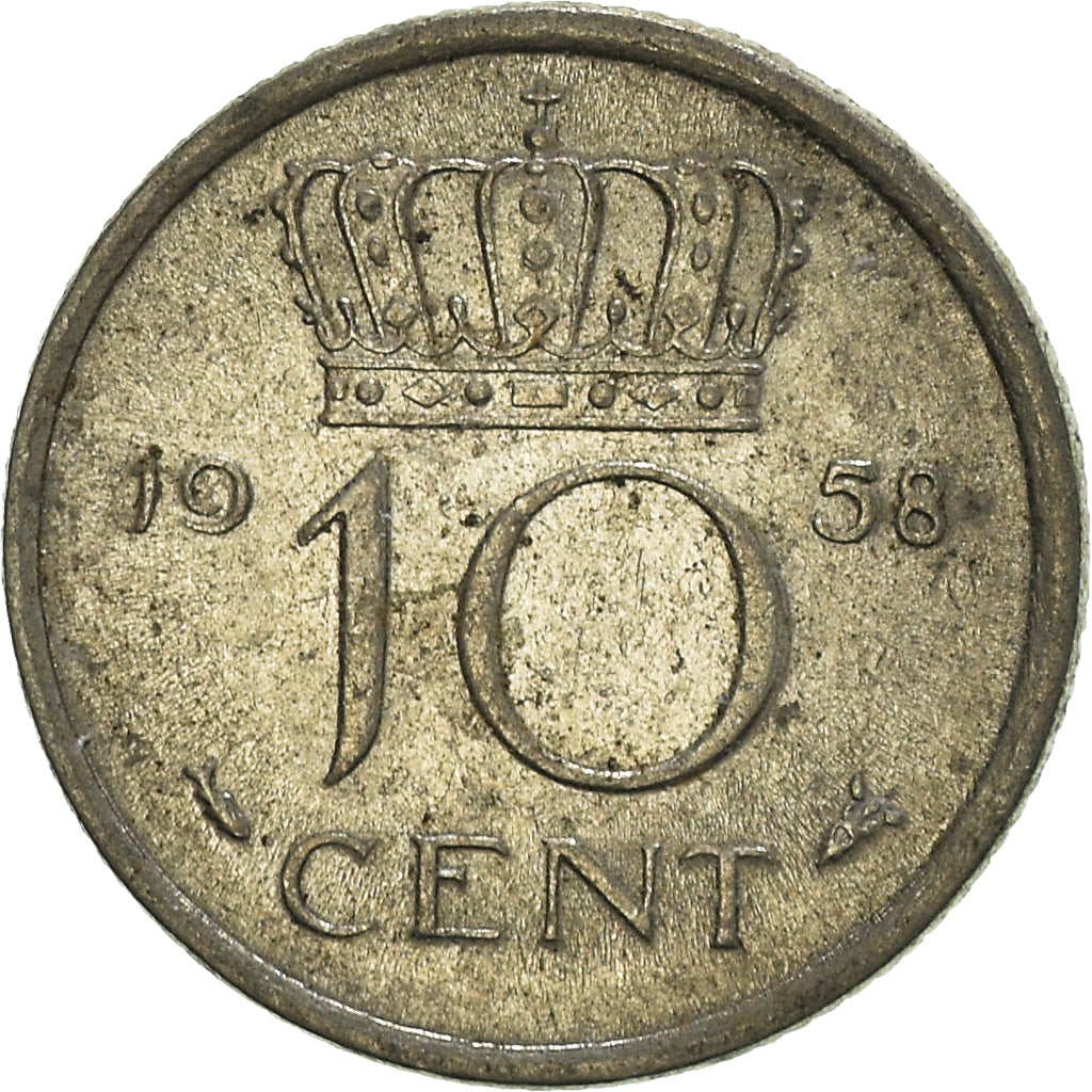 Moneta, Paesi Bassi, 10 Cents, 1958
